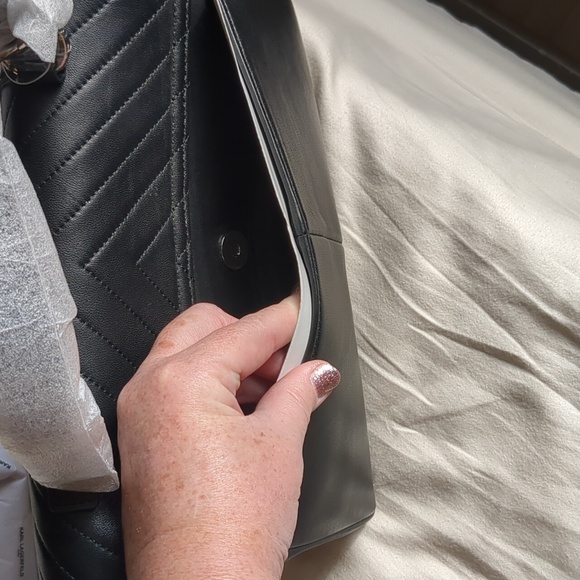 NWT Karl Lagerfeld Charlotte Leather Top Handled Satchel - Picture 11 of 17